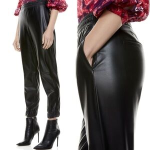 Alice + Olivia Pete Vegan Leather Jogger